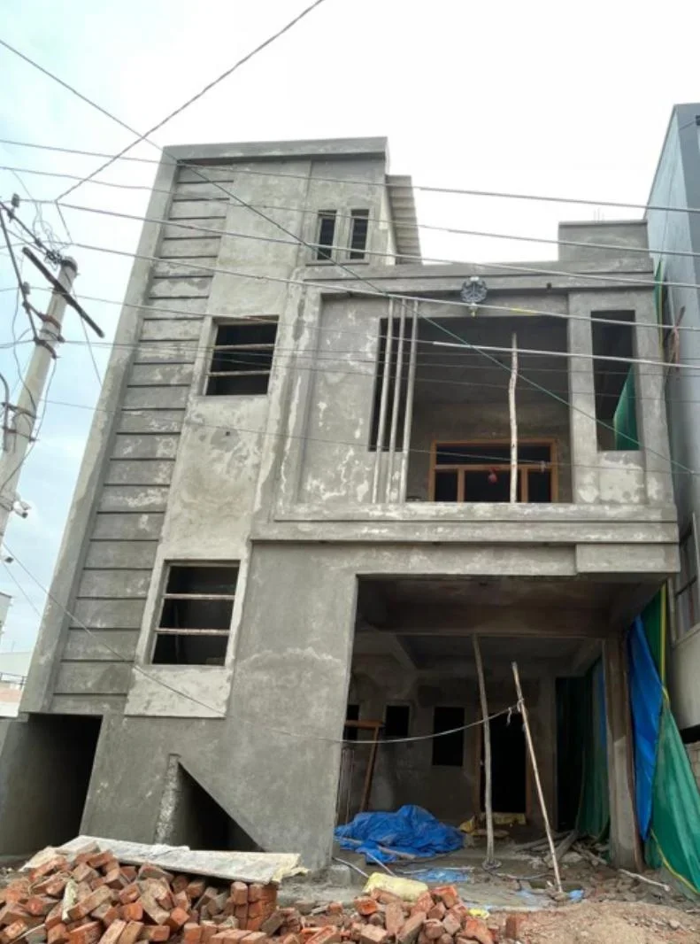 Construction at Badangpet, Hyderabad will completes within 3 months to hand over. G+1 of 2724 Sft Builtup Area.